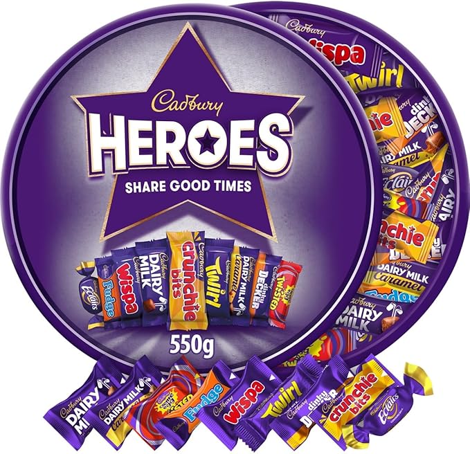 71Ql-nnM4JL._AC_SX679_ Cadbury Heroes Chocolate Tub 550G Limited to 1 box - Image 1